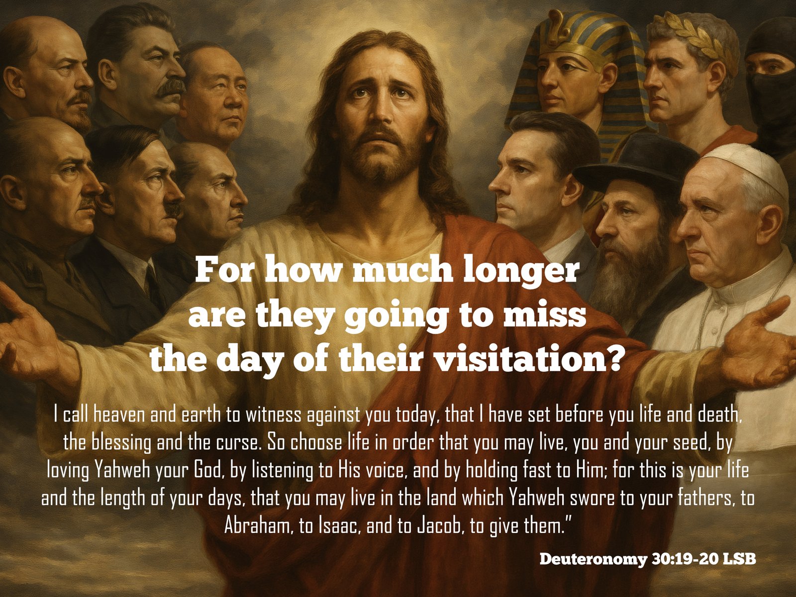 When Yahweh return, and His Son is set in the Throne, in which side will you be on? On the side of Yahweh or of Adam?